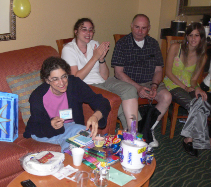 Martha opening more birthday presents