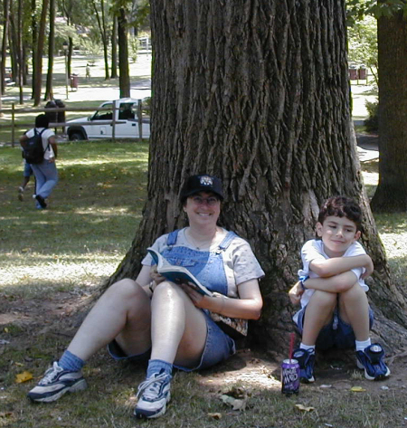Martha and Eliott relaxing
