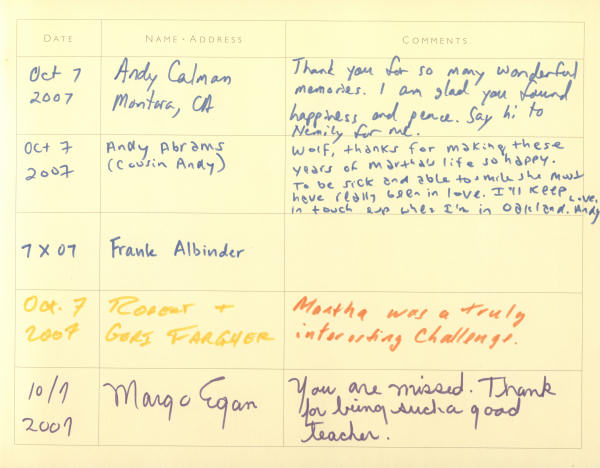 Guest book page 2