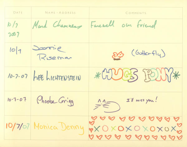 Guest book page 4