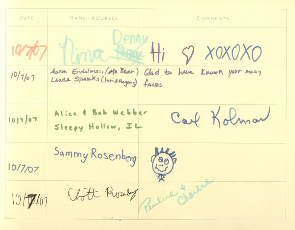 Guest book page 6