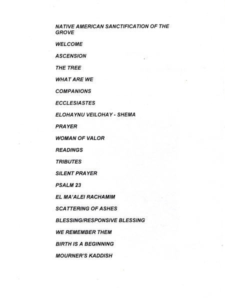 Memorial Service Page 2